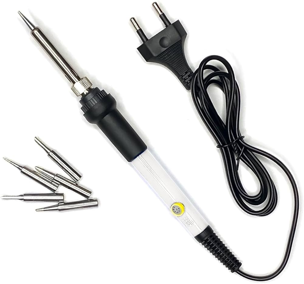 Adjustable Temperature Soldering Gun 60W 6 in 1 Bits Multipurpose